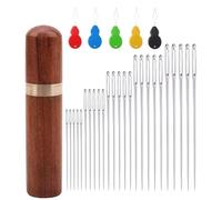 16 PCS Large Eye Blunt Needles, Darning Needle, Darning Needles for Wool,Crochet Needles, Wool Needles for Sewing Up Knitting for Crochet DIY Crafts (30 PCS Large Eye Blunt Darning Needles 3)