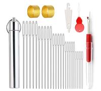 16 PCS Large Eye Blunt Needles, Darning Needle, Darning Needles for Wool,Crochet Needles, Wool Needles for Sewing Up Knitting for Crochet DIY Crafts (30 Pcs Large Eye Needles Kit)