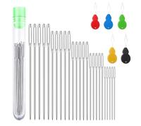 16 PCS Large Eye Blunt Needles, Darning Needle, Darning Needles for Wool,Crochet Needles, Wool Needles for Sewing Up Knitting for Crochet DIY Crafts (30 PCS Large Eye Blunt Darning Needles 4)