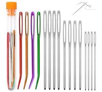 16 Pcs Large Eye Blunt Needles, Luoqun88 Crochet Needles with 4 Size, Darning Needles for Yarn & Wool, Tapestry Needles for Sewing Up Knitting for Crochet DIY Crafts (16 PCS Large Eye Blunt Needles)