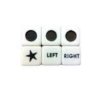 16 Pcs Left Right and Center Dice,16 Standard Size Interactive Interactive Round For Left C 6 Corner Sided Set Dice Right
