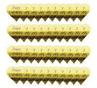 16 Pcs Love Heart Cupcake Toppers Valentioe's Acrylic Mirror Heart Carving Cake Decorations for Wedding Engagement (16, Gold)