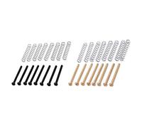 16 Pcs M2.5X32MM Electric Guitar Humbucker Pickups Adjust Height Screw And Spring - Pitch 0.4Mm, 8 Pcs Gold & 8 Pcs Black