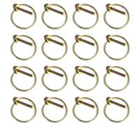 16 Pcs M4.5 Heavy Duty Lynch Pins, Linch Pins, Fastener Safety Pins with Ring Lock Pins Assortment Kit, Carbon Steel Trailer Lock Pin Lynch Pin Set for Farm Tractors Trailers Trucks Mowers Trolley