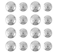 16 PCS Metal Blazer Buttons Set, 2 Sizes Silver Replacement Buttons for Blazers, Jeans, Jackets, Vintage Metal Buttons for Blazer, Suits, and Jean Jacket (18mm)