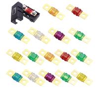 16 Pcs Midi Fuses, 20/30/40/50/60/80/100/120 Amps 32V Automobile High Current Fuse, Bolt-on Fuse, Compatible with Car Marine Truck Marine Electric Hybrid Vehicle Motor and High Current All Midi Amps