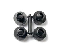 16 Pcs Mirror Screw Protective Washer Plastic Black for Mirrors Tables Wardrobes Bath Plates Glass Furniture Glass Signs