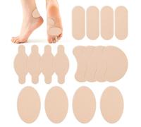 16 Pcs Moleskin Patch for Feet Heels, Blister Bandages Mole Skin Padding Skin Tape Foot Patches for Blister, Callus(4 Shapes)