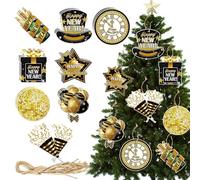16 PCS New Year Decoration Hanging Ornaments， for Christmas Tree New Year Party Decorations Supplies