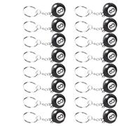 16 Pcs Number 8 25mm Billiard Ball Key Chain Car Home Keychain Pendant Casual Sports Jewelry Party Supplies Toys