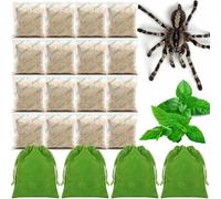 16 Pcs Peppermint Oil Spider Repellent, Spider Deterrent with Textile Pouch for Easy to Hanging, Natural Pest Repellent for, Spider, Bee, Wasp, Mosquitoes
