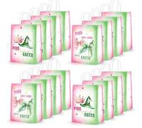 16 PCS Pink and Green Birthday Party Decorations,Double Side Paper Candy Bags with Handle,Theme Goodie Bag Witch Movie Treat Bag Wicked Party Birthday Favors Supplies