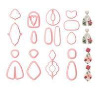 16 Pcs Polymer Clay Earring Cutters Kit, Diverse Geometric, Heart Teardrop Hollow Designs, Ultra-Thin Blade for DIY Crafting, Smooth Non-Stick Molds