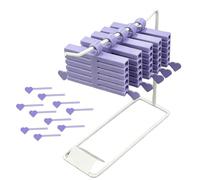 16 Pcs Portable 3D Printed Cover Base - Nail Transfer Film Storage Organizer | Manicure Salon Home Travel Wedding Bridal Spa Party Holiday Accessory, Clear Container, Cosmetic