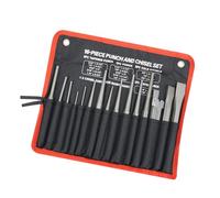 16 Pcs Punches and Chisels Set Tapered Punches Pin Punches Center Punches Cold Chisels for Various Applications