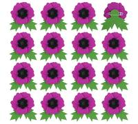 16 Pcs Purple Poppy Badges and Pins Animals In War Purple Poppy Pin Badges Brooch Felt Lapel Pin Dog Horse Pet Remembrance Memorial Veterans Day Brooch Animal Poppies Badges