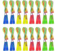 16 pcs Rainbow Jump Rope Set Durable Nylon Skipping Ropes, Safty Vibrant Jumping Ropes for Physical Education Skipping Rope(219.5 cm)