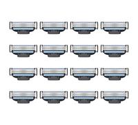 16 Pcs Razor Blades Compatible with Mach 3 for Men, Razor Blade Refills Fits All Mach 3 Handles Enhanced, Stronger Than Steel Refills, Precision Engineered for Smooth Shave (16)