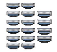16 Pcs Razor Blades Refills for Men, Triple Blade Cartridge Replacement, Precision Stainless Steel Blades with Lubrication Strip, Smooth Close Shave, Durable Anti Rust Design,Compatible with Mach 3