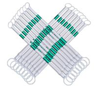 16 Pcs Retractable Traffic Cone Barrier, Telescopic Safety Cone Bar 5.2 to 9.8 ft, Reflective Green & White Tape for Enhanced Visibility, Durable Extension Poles