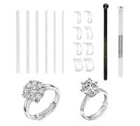 16 Pcs Ring Size Adjuster for Loose Rings, Ring Adjuster for Loose Rings, Ring Sizers Ring Spacer Ring Tightener for Loose Rings, Ring Reducer Ring Resizer Invisible Ring Size Reducer for Women Men