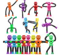 16 PCS Robot Suction Fidget Toy for Kids and Adults, Telescopic Sensory Bath Toy Suction Cup Twist Robot for Baby and Toddlers, Party Favor Christmas Stuffer Birthday Gift, Stress Relief for Teen Man