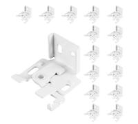 16 PCS Roman Blind Brackets, White Roman Blinds Fixing Brackets Shades Fastener with Swivel Design Blind Accessories Blinds Spider Mounting for 23-25mm Top Rail Face Fixing