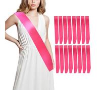 16 Pcs Sash Blank Satin Rose Sash Party Favors, Bride To Be Sash, Plain Sash, Diy Sash Sashes Custom Sash for Birthday, Homecoming, Party, Graduation, Pageants, Wedding, Hen Party, Make Your Own Sash
