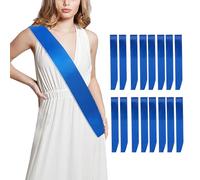 16 Pcs Sash Blank Satin Royal Blue Sash Party, Bride To Be Sash, Plain Sash Sashes Custom Sash Senior Sash for Birthday, Homecoming, Graduation, Pageants, Wedding, Hen Party, DIY, Make Your Own Sash