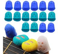 16 Pcs Silicone Thimbles - 4 Sizes Multipurpose Grips for Counting, Crafting & Playing - Protective Pads for Money Handling, Paperwork, Sewing & Guitar