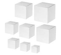 16 Pcs Small Nesting Gift Boxes Set Assorted Size Square Boxes Cube Present Box DIY Paper Party Favor Box Tiny Present Cases Blank Gift Packaging Supplies for Wedding Birthday