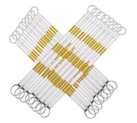 16 Pcs Telescopic Safety Cone Bar, Traffic Barrier Extension Poles 5.2 to 9.8 ft, Engineer Grade Reflective Tape (Yellow & White) for Traffic Control & Safety