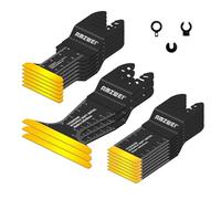 16 PCS Titanium Multi Tool Blades Kits for Wood Metal Nails Drywall Cutting Universal Extra Long Multitool Accessories Oscillating Saw Blade Compatible with DeWalt Makita Dremel and More