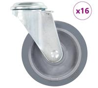 (16 pcs) vidaXL Bolt Hole Swivel Casters Moving Wheel Trolley Caster Furniture Caster