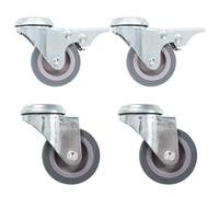(16 pcs) vidaXL Bolt Hole Swivel Casters Moving Wheel Trolley Caster Furniture Caster