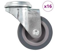(16 pcs) vidaXL Bolt Hole Swivel Casters Moving Wheel Trolley Caster Furniture Caster