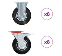 (16 pcs) vidaXL Casters Moving Wheels Trolley Accessory Furniture Caster Trolley Caster
