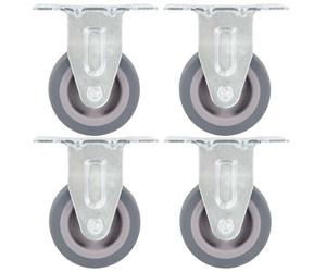 (16 pcs) vidaXL Fixed Casters Trolley Moving Wheels Furniture Caster Trolley Caster