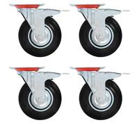 Swivel Casters with Double Brakes Furniture Casters Trolley Caster vidaXL