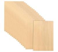 16 Pcs Wood Sheets Wood 2mm Thin Wood - 200x100mm Craft Boards - Unfinished Woodden Sheets for DIY Projects - Laser Cutting Model Making Engraving Painting Decoration
