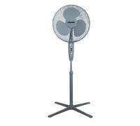 16’’ Pedestal Fan - 45W Powerful Free-Standing Oscillating and Tilting Cooling Fan - Height Adjustable, Rotating & Static Feature - 3-Speed, 3-Blade Floor Fan for Home or Office Use, Grey