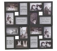 (16 Photos, Black ) 8/9/12/16/18/24 Photos Large Multi Picture Frame Collage Aperture Decor Memories