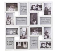 (16 Photos, White) 8/9/12/16/18/24 Photos Large Multi Picture Frame Collage Aperture Decor Memories