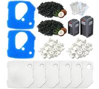 16 Piece Aquarium Filter Media Set - Compatible with Eheim Prof 4+ Professional 4 (250, 250T, 350, 350T, 600 (2271/73/75)) & Prof 4e+ 350 (2274), Contains 2617710 Filter Mat, Filter Fleece, Ceramic