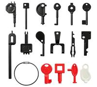 16-Piece Call Point Tets Keys, Fire Alarm Test Key Set (includes keyring), universal fire alarm test key suitable for engineers, emergency door release, and system maintenance
