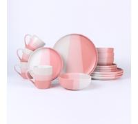 16 Piece Dinnerware Set Stoneware Dinnerware Set Royalford Pink One Size