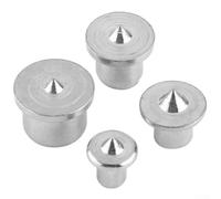 16-Piece Dowel Centre Points Set for Wood Joinery Tools - Steel Drill Hole Alignment Pins, Chrome-Plated, Sizes 6mm/8mm/10mm/12mm (4pcs Each)