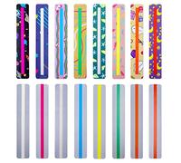 16 Piece Guided Reading Highlight Strips, Colored Overlays Bookmarks Help with Dyslexia, Reading Trackers Ruler, ADHD Tools for Reading, Teens Adults, Student Teacher Supply (Colorful)
