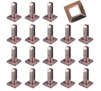 16-Piece Heavy Duty 304 Stainless Steel Square Glass Clamp Set for Pool Fence Railing & Floor Stand - Includes Spacer & Hexagon Driver Fits 10-14mm Glass Thickness