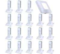 16-Piece Heavy-Duty 304 Stainless Steel Square Glass Clamp Set for Pool Fences & Railings Includes Spigots Floor Stands Spacers & Hexagon Driver Fits 10-14mm Glass